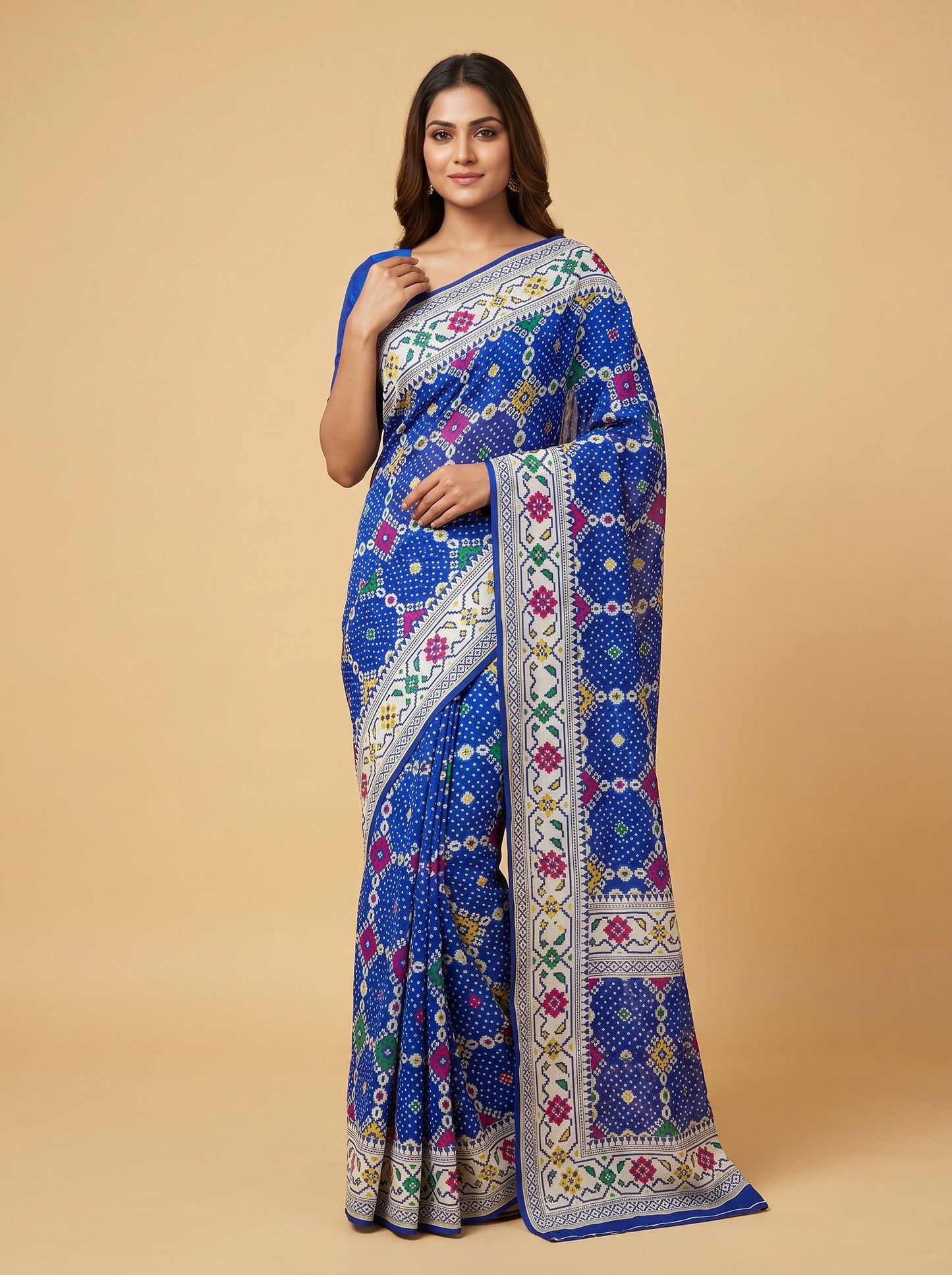 Royal Blue Majesty Embroidered Saree