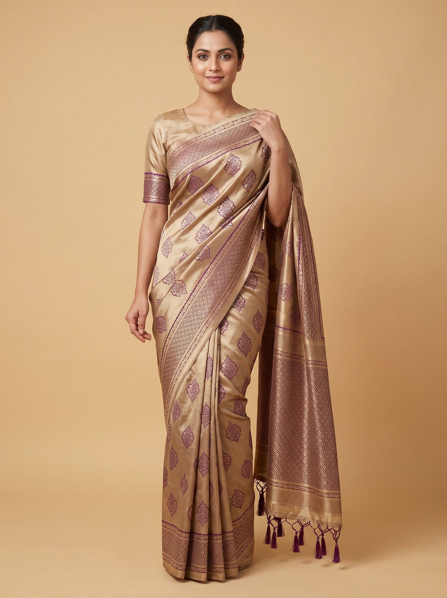 Royal Purple Handloom Saree