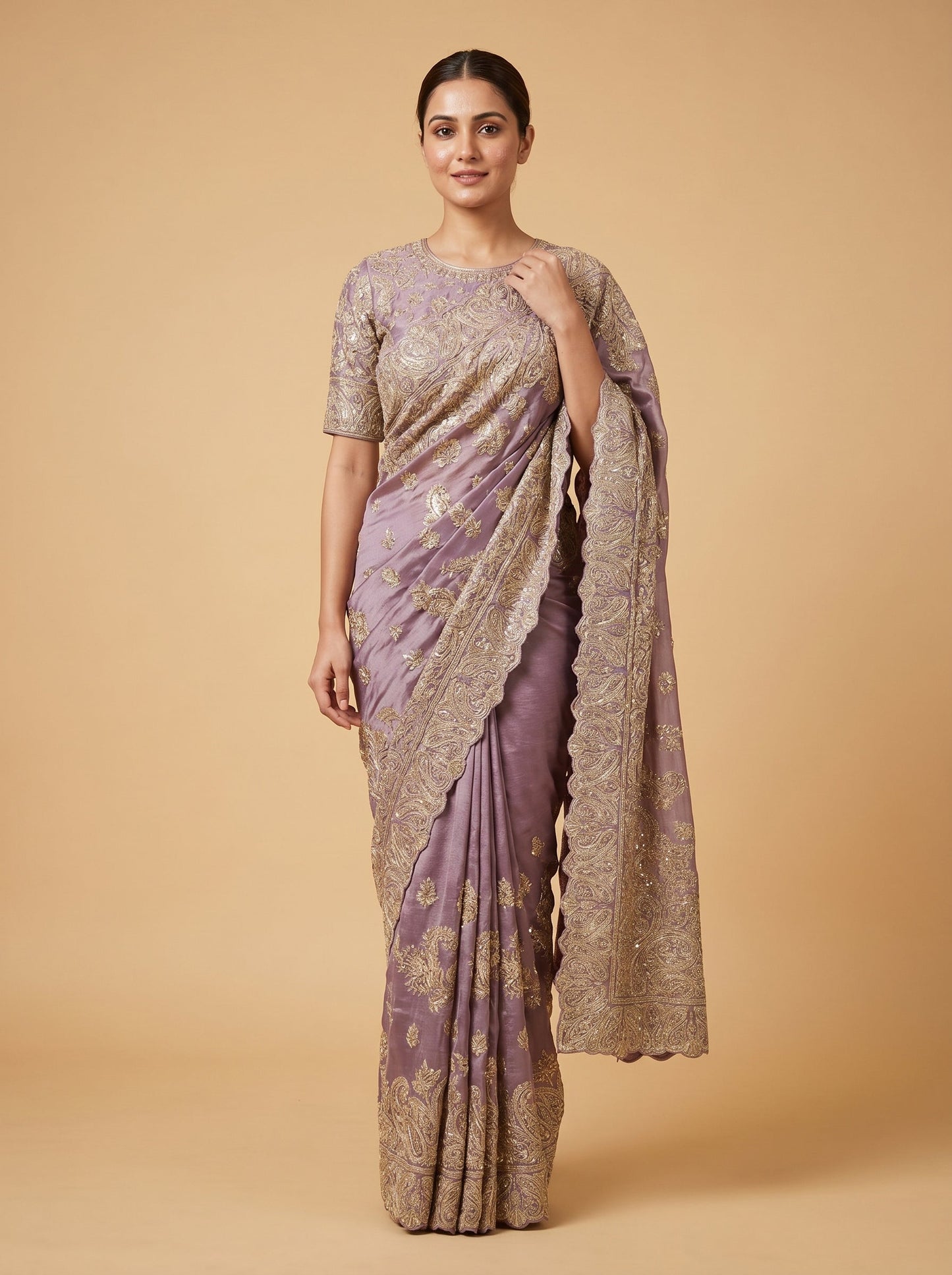 Royal Purple Touch Saree