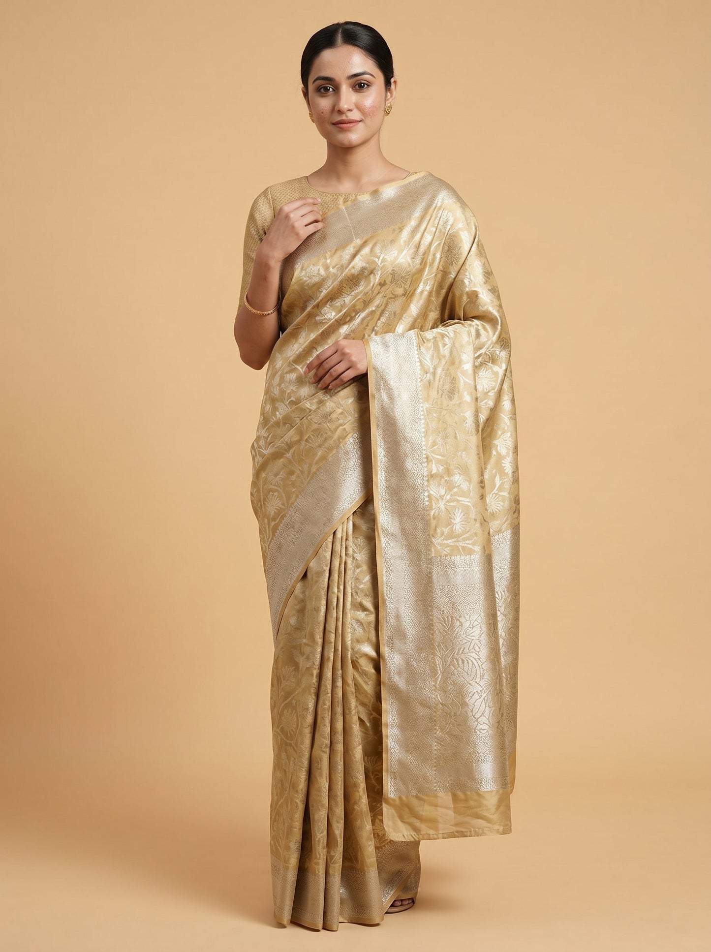 Royal Sheen Gold Handloom Saree