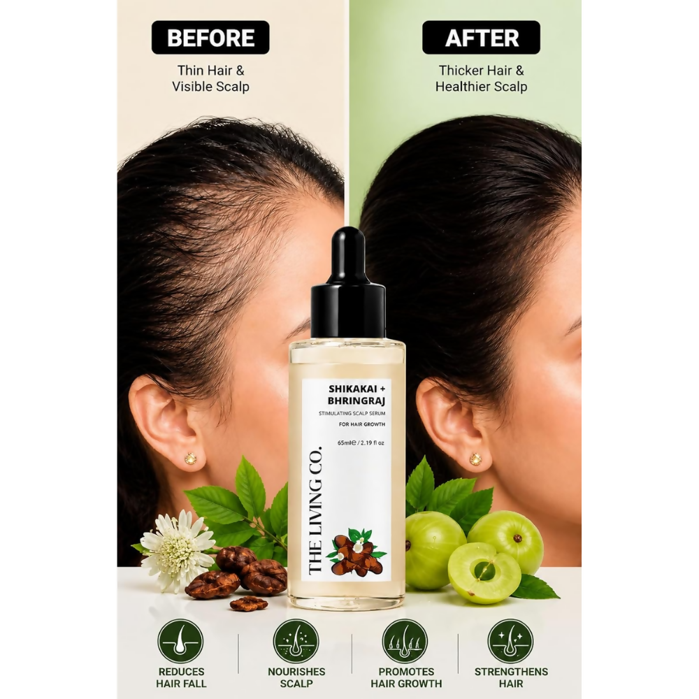 THE LIVING CO. Shikakai + Bhringraj Stimulating Scalp Serum