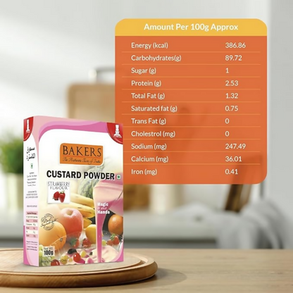 BAKERS Custard Powder - Strawberry