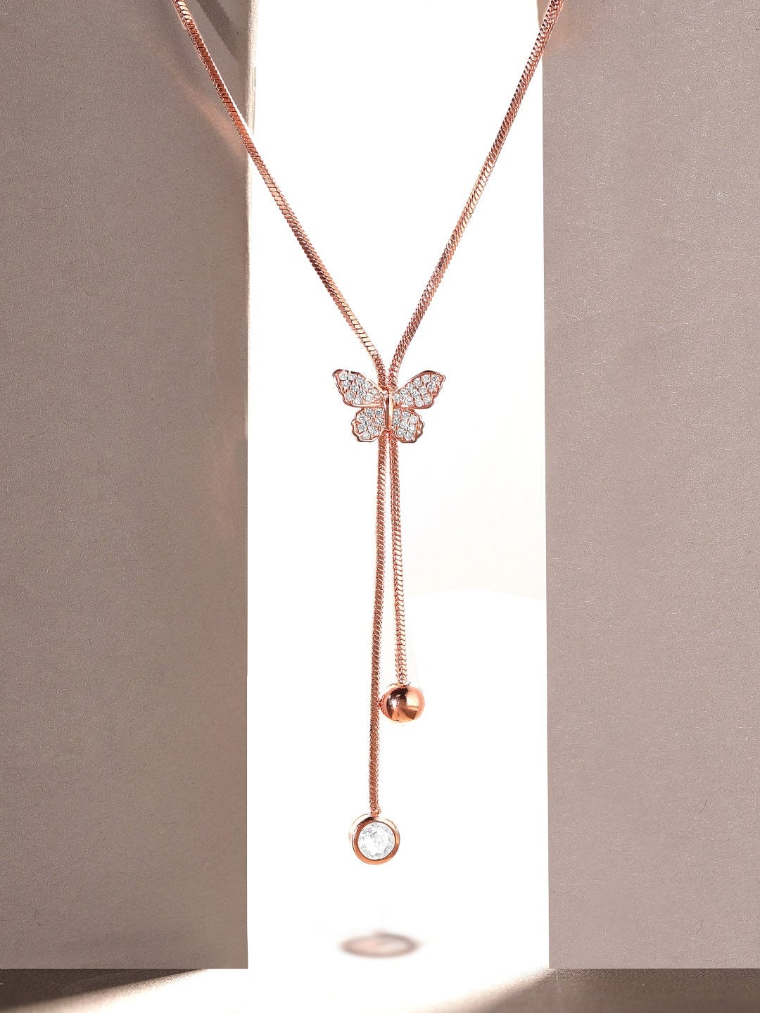 Chic Butterfly Rose Gold Necklace Chain