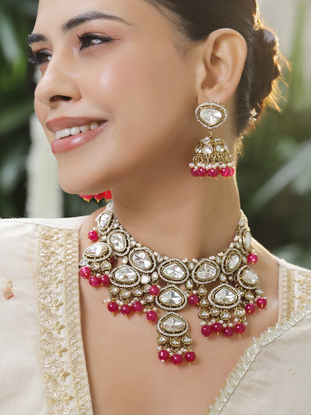 Royal Kundan & Pink Necklace Set