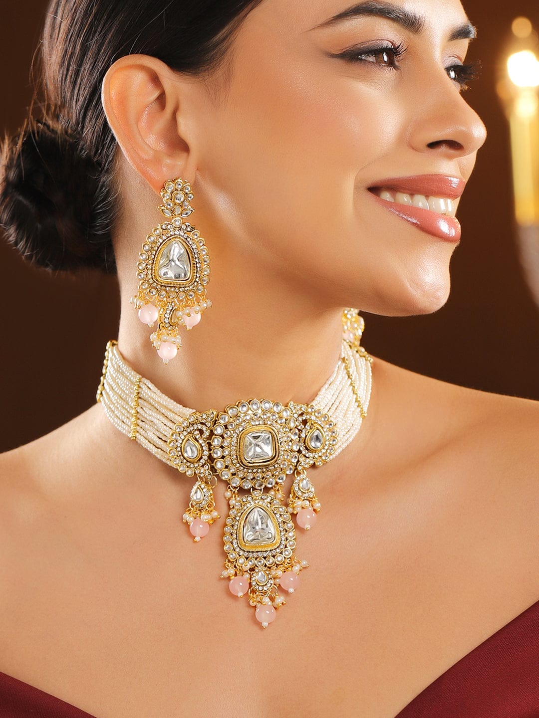 Polki Inspired Kundan Choker Set