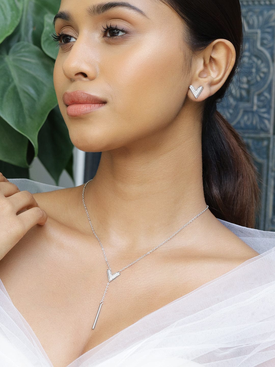 American Diamond Zirconia Star Studded Pendant