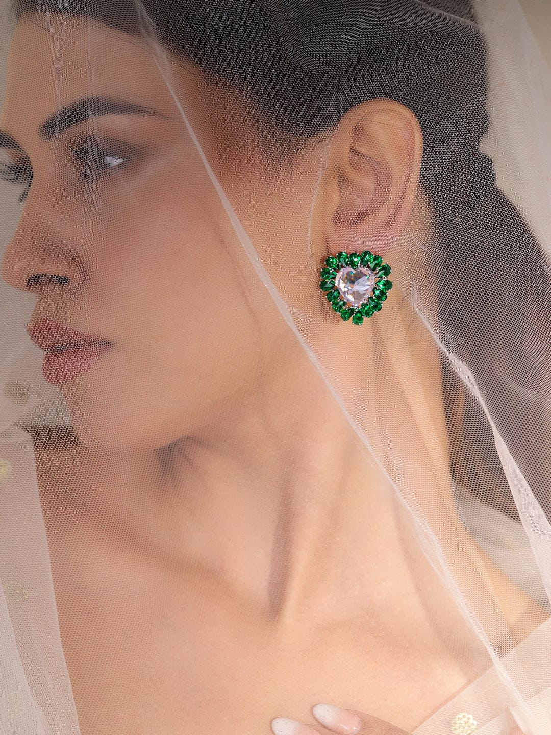 Her Heart Bloomed in Green Studs