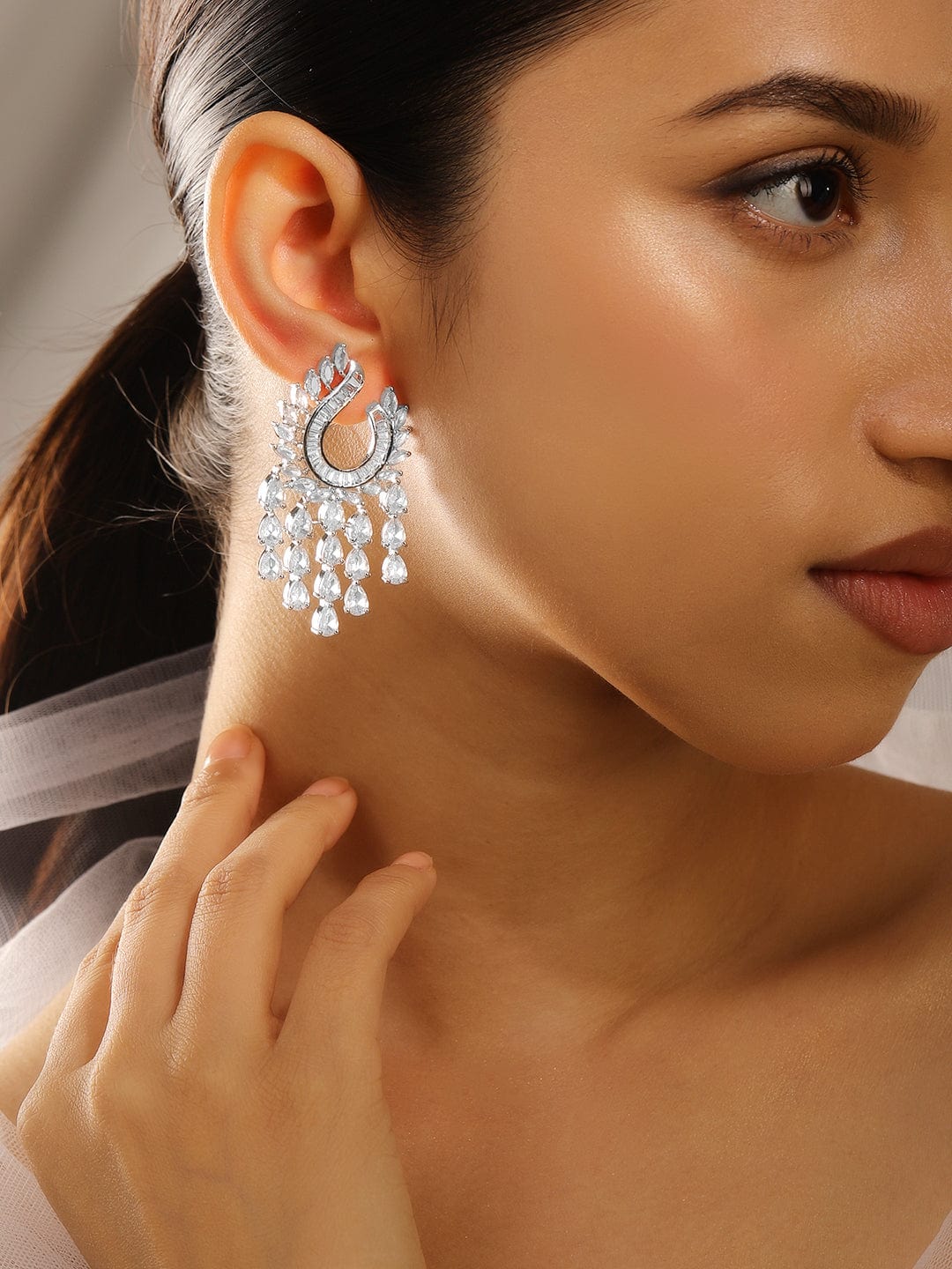 Twilight Charm American Diamond Zirconia Danglers