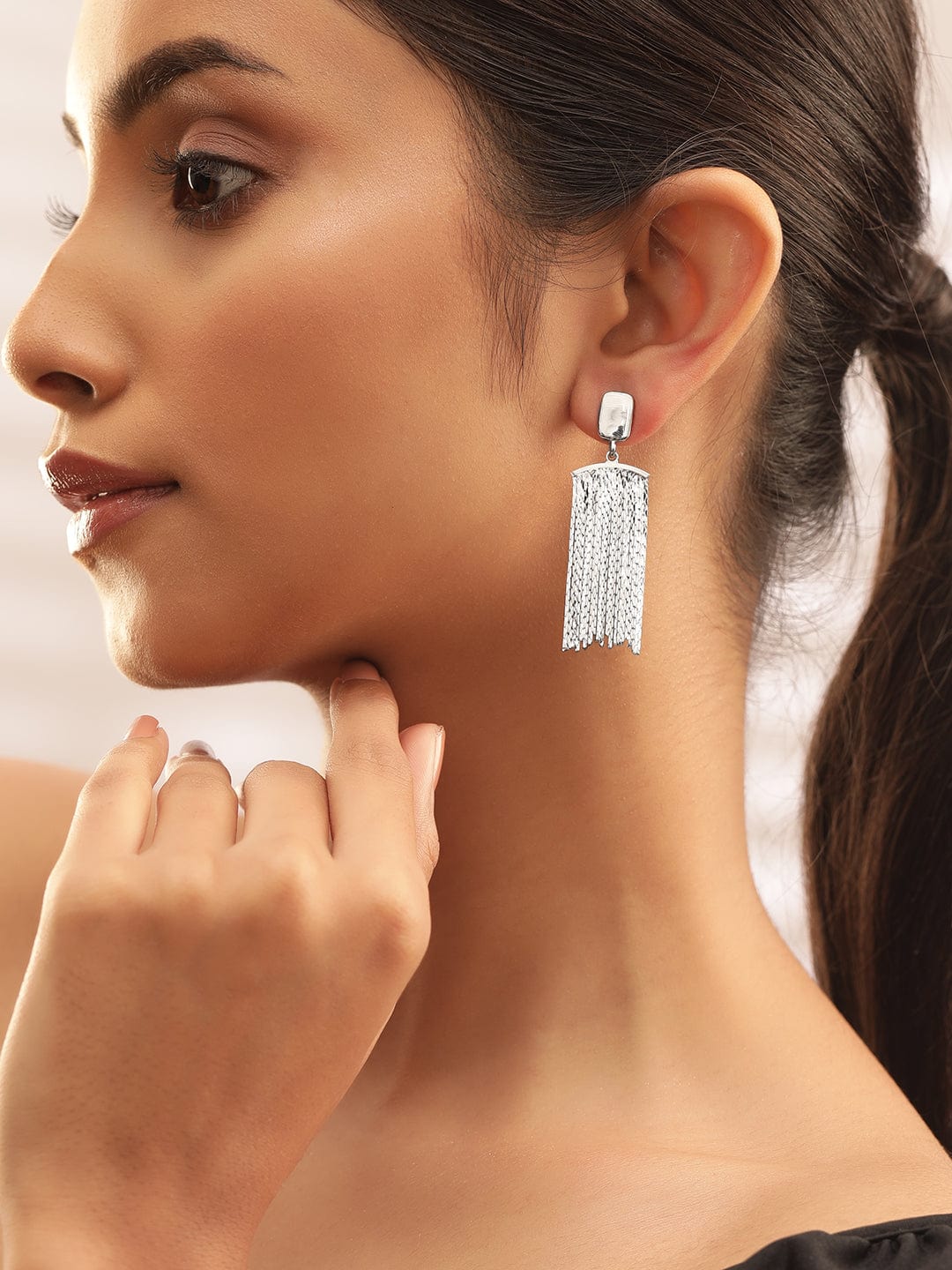 A Stream of Silver Dreams Long Earrings