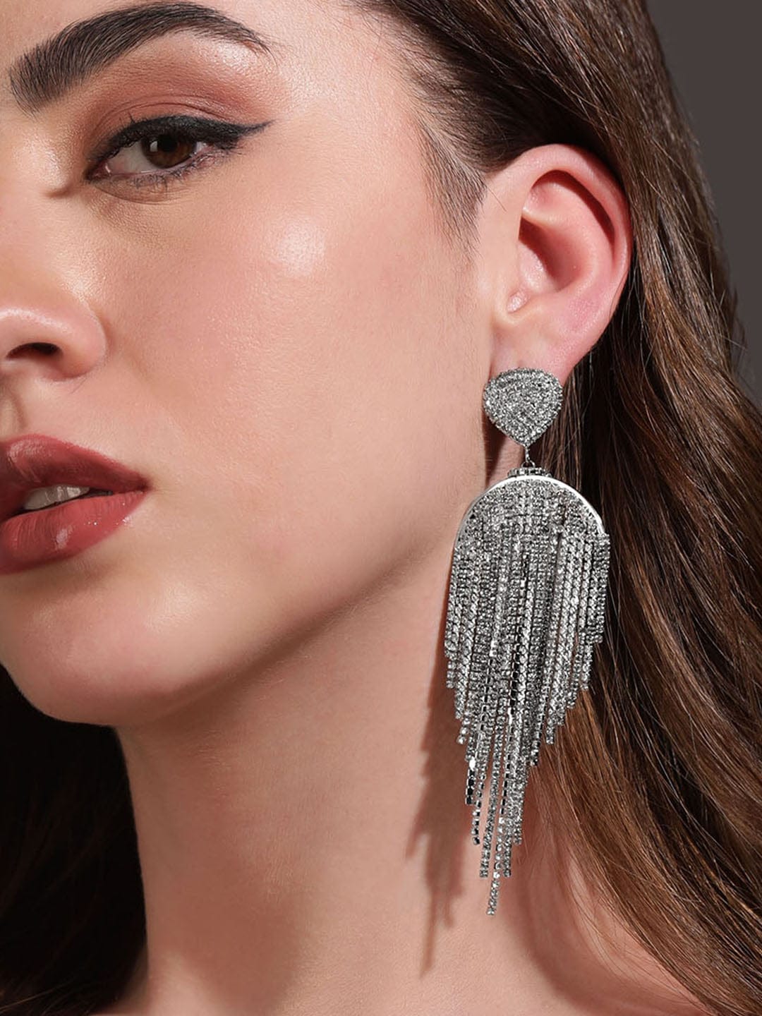 Runway Glam Crystal Multistrands Earrings