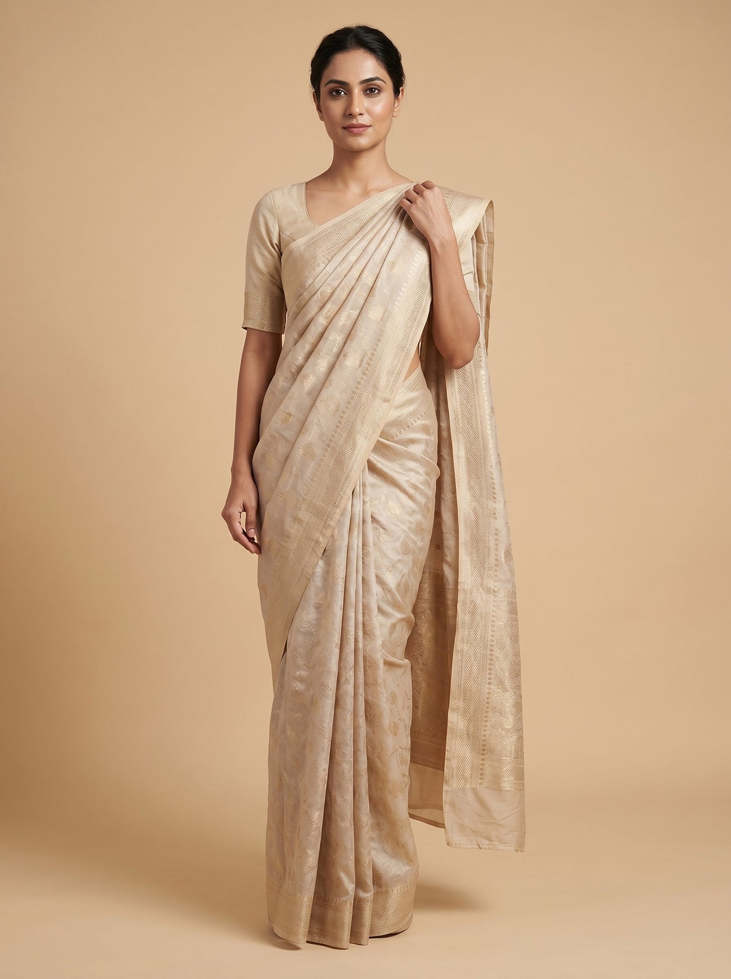 Rust Cozy Creativity Saree