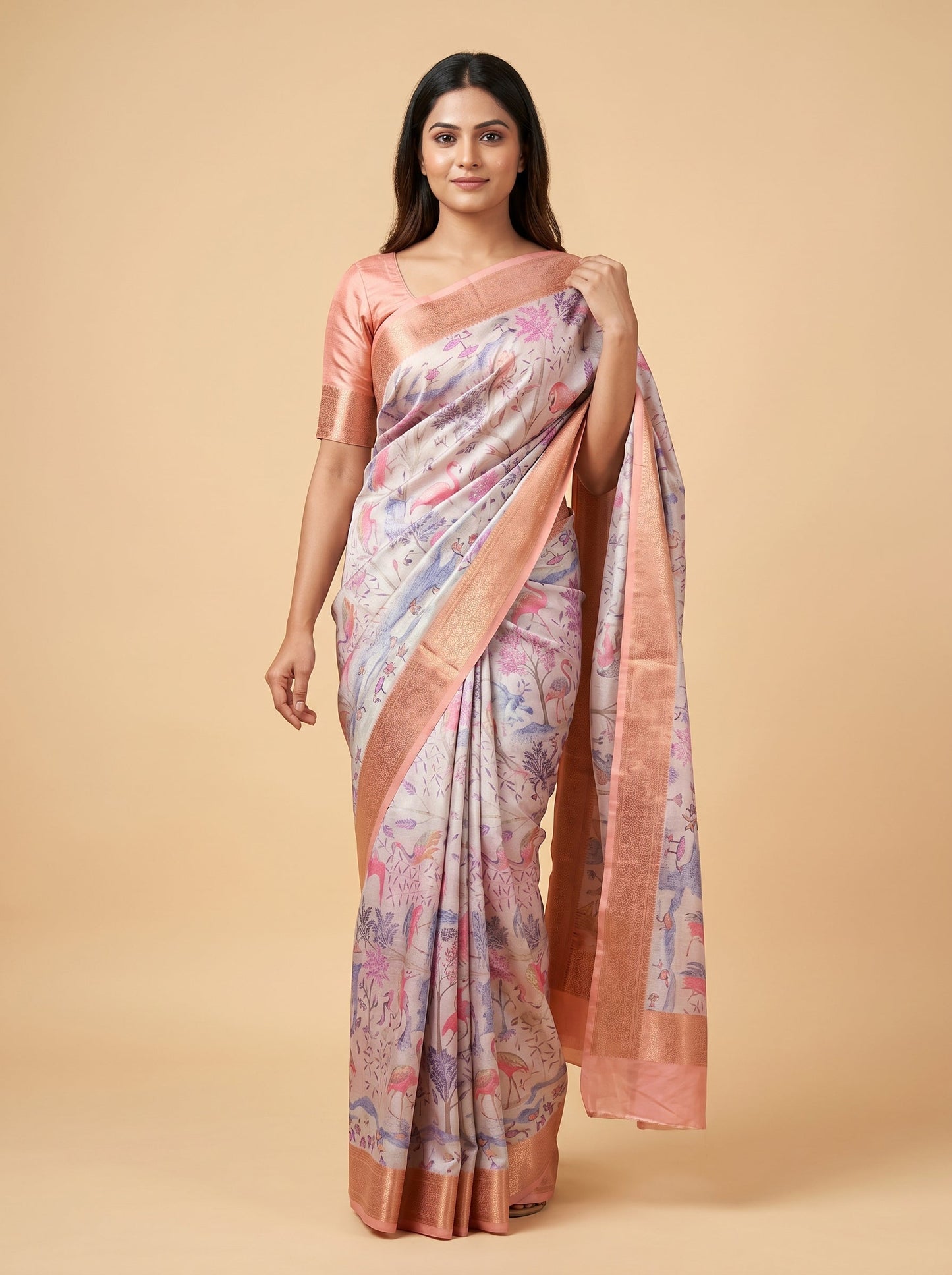 Rust Elegance Handloom Saree