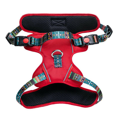 Waggety Adjustable Full Body Dog Harness - Comfortable Fit, Durable Polyester, Red