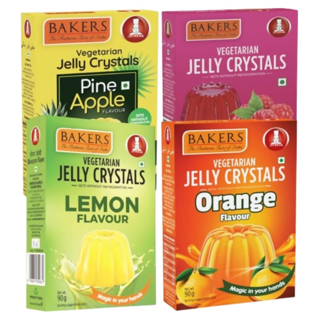 BAKERS Jelly Crystal - Lemon, Orange, Pineapple, Raspberry