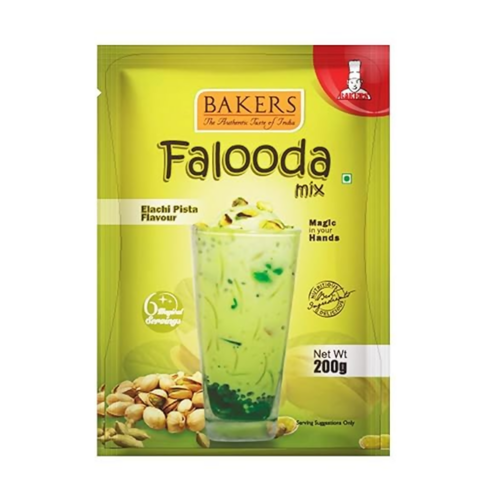 BAKERS Falooda Mix Powder - Chocolate, Pista and Rose