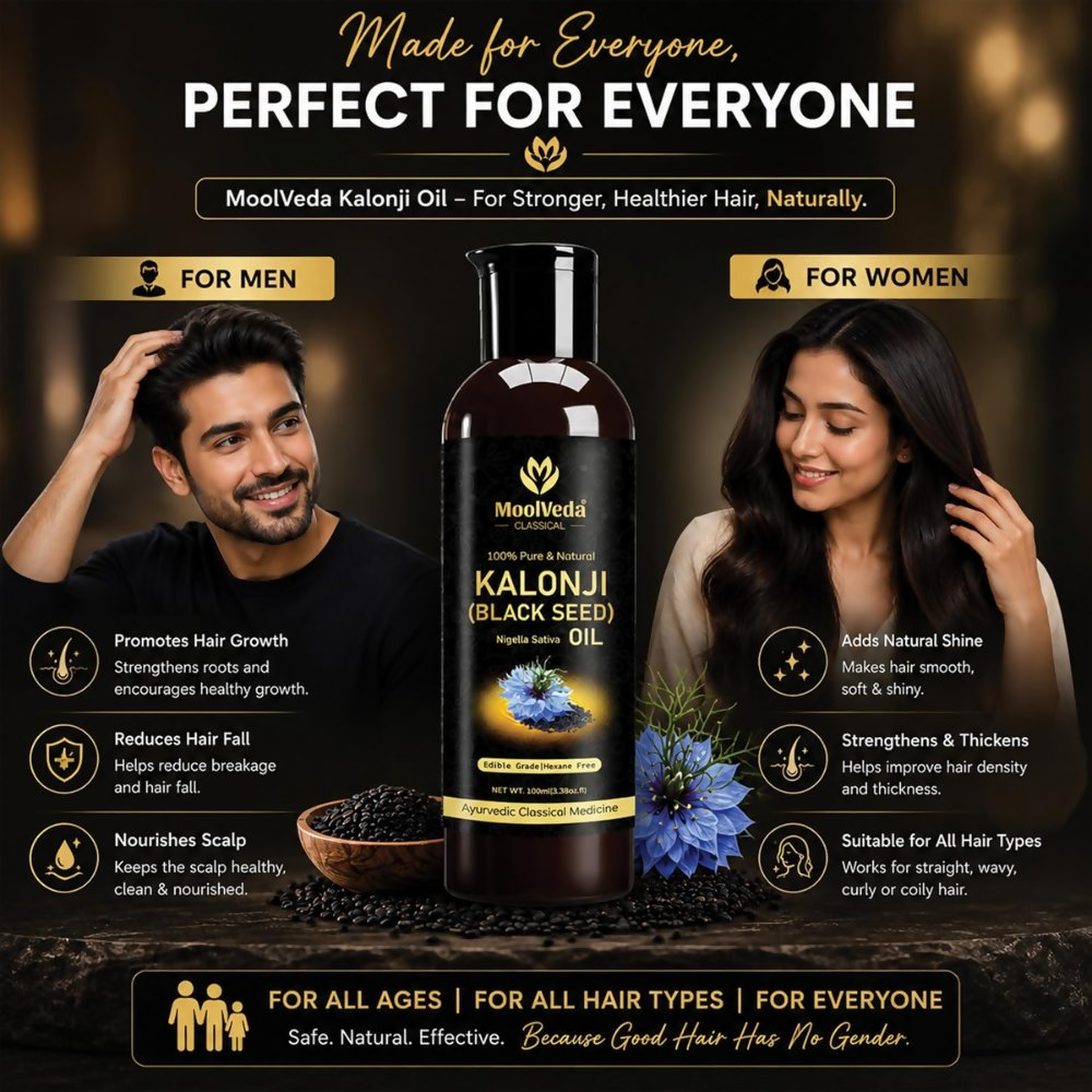 Moolveda Premium Cold Pressed Kalonji Oil - Black