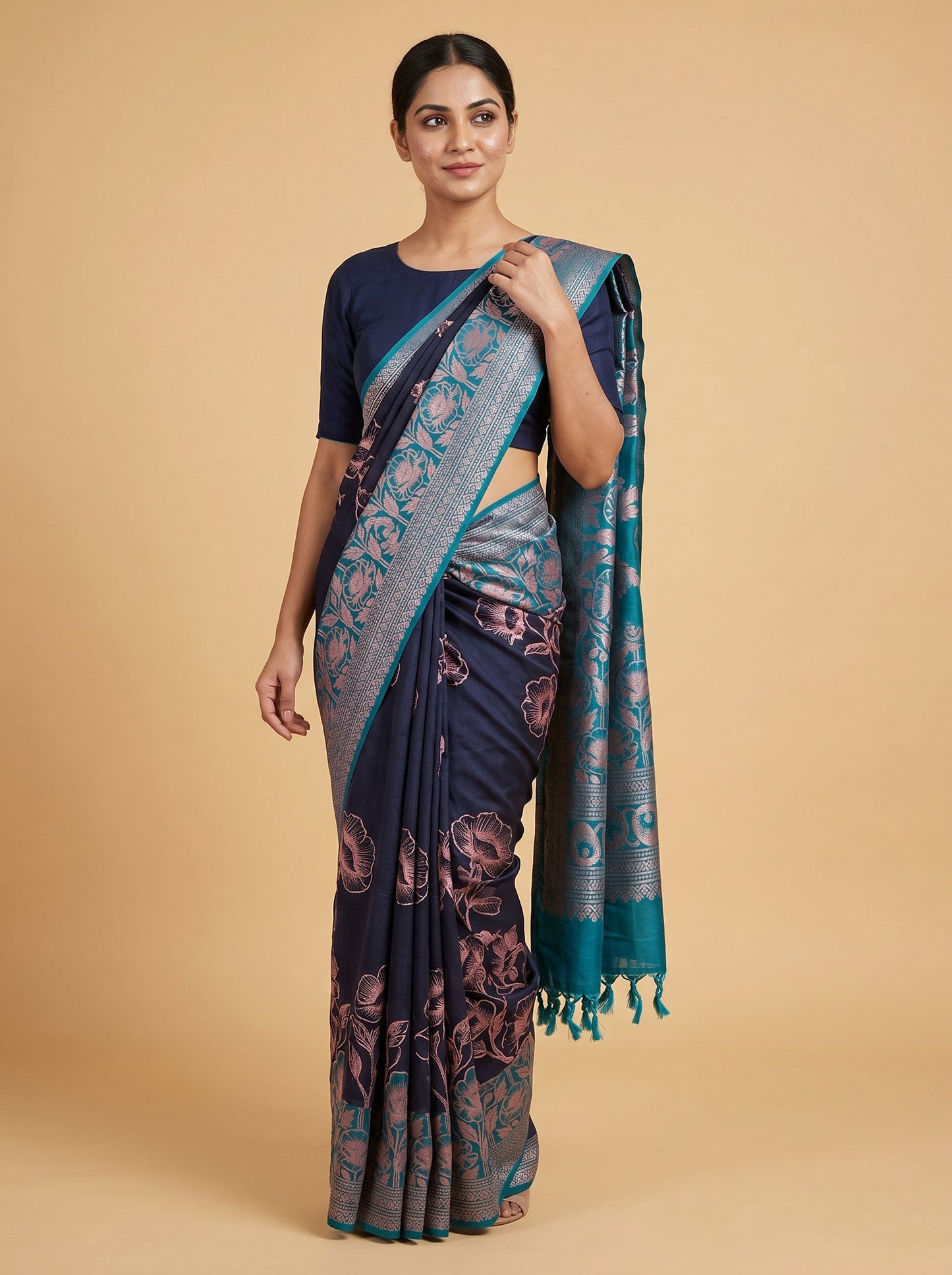 Sage Green Calm Flow Handloom Saree