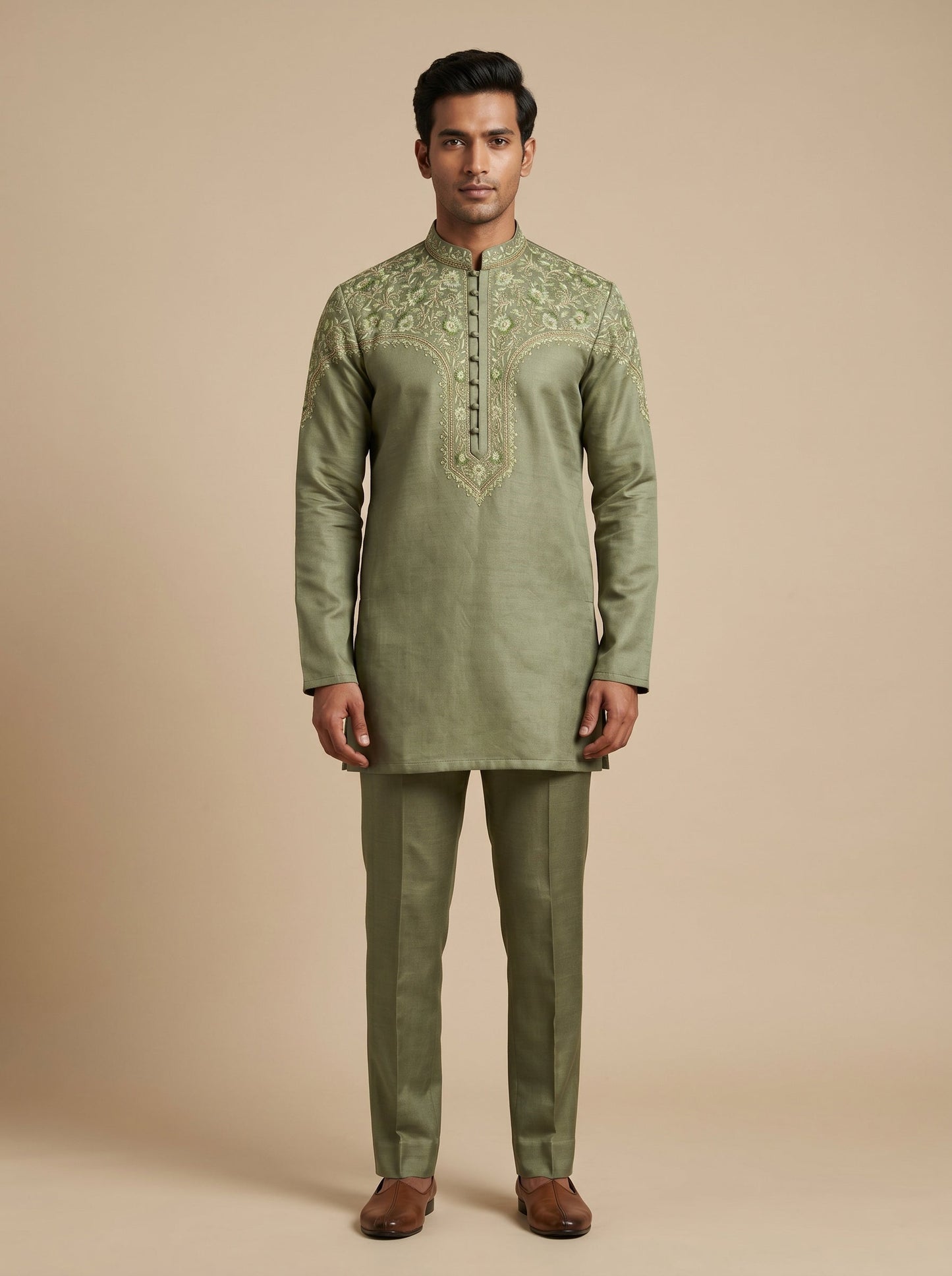 Sage Green Designer Kurta Set