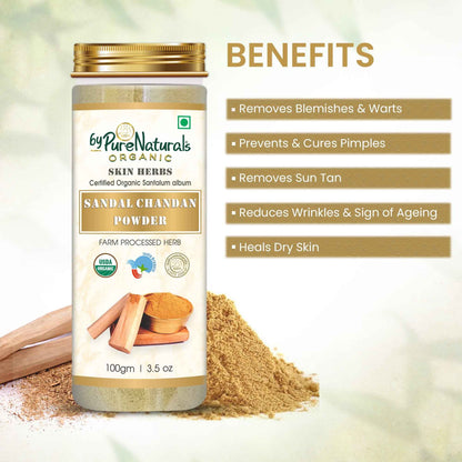 byPureNaturals Organic Sandal Chandan Powder