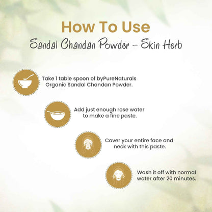 byPureNaturals Organic Sandal Chandan Powder