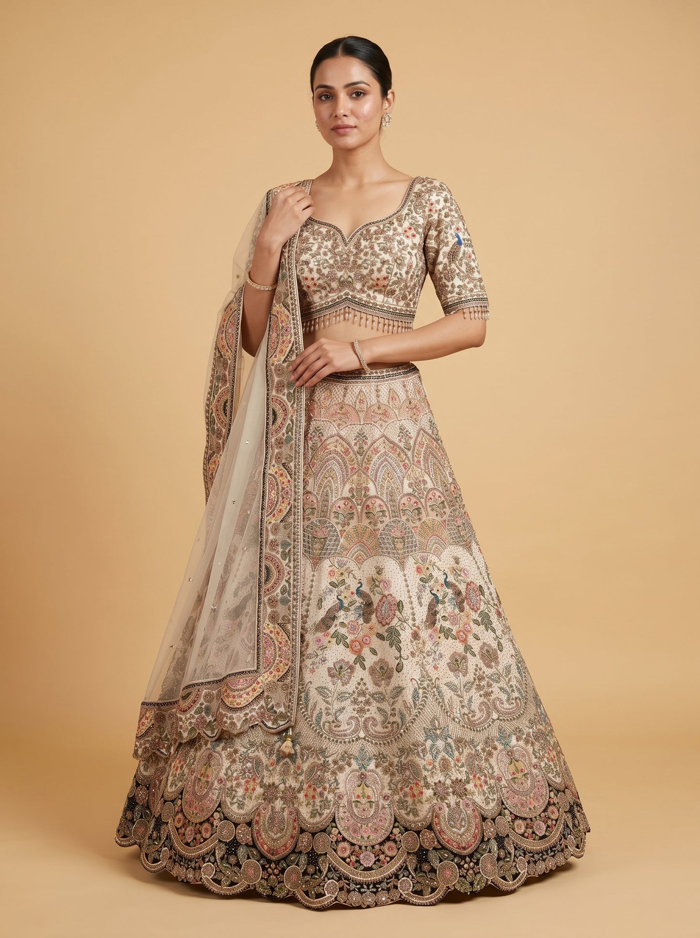 Sandy Beige Lehenga