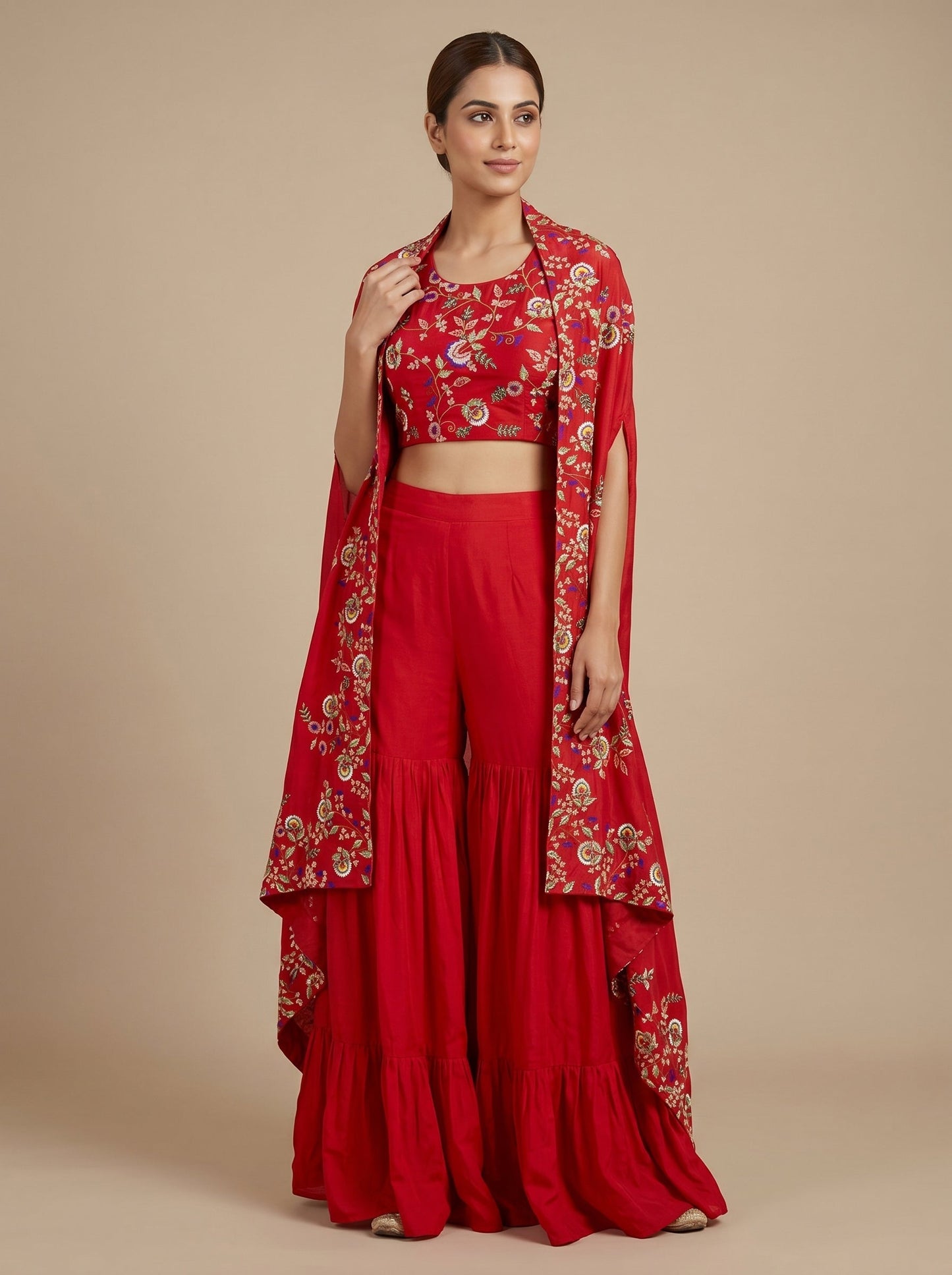 Scarlet Red Cape Set