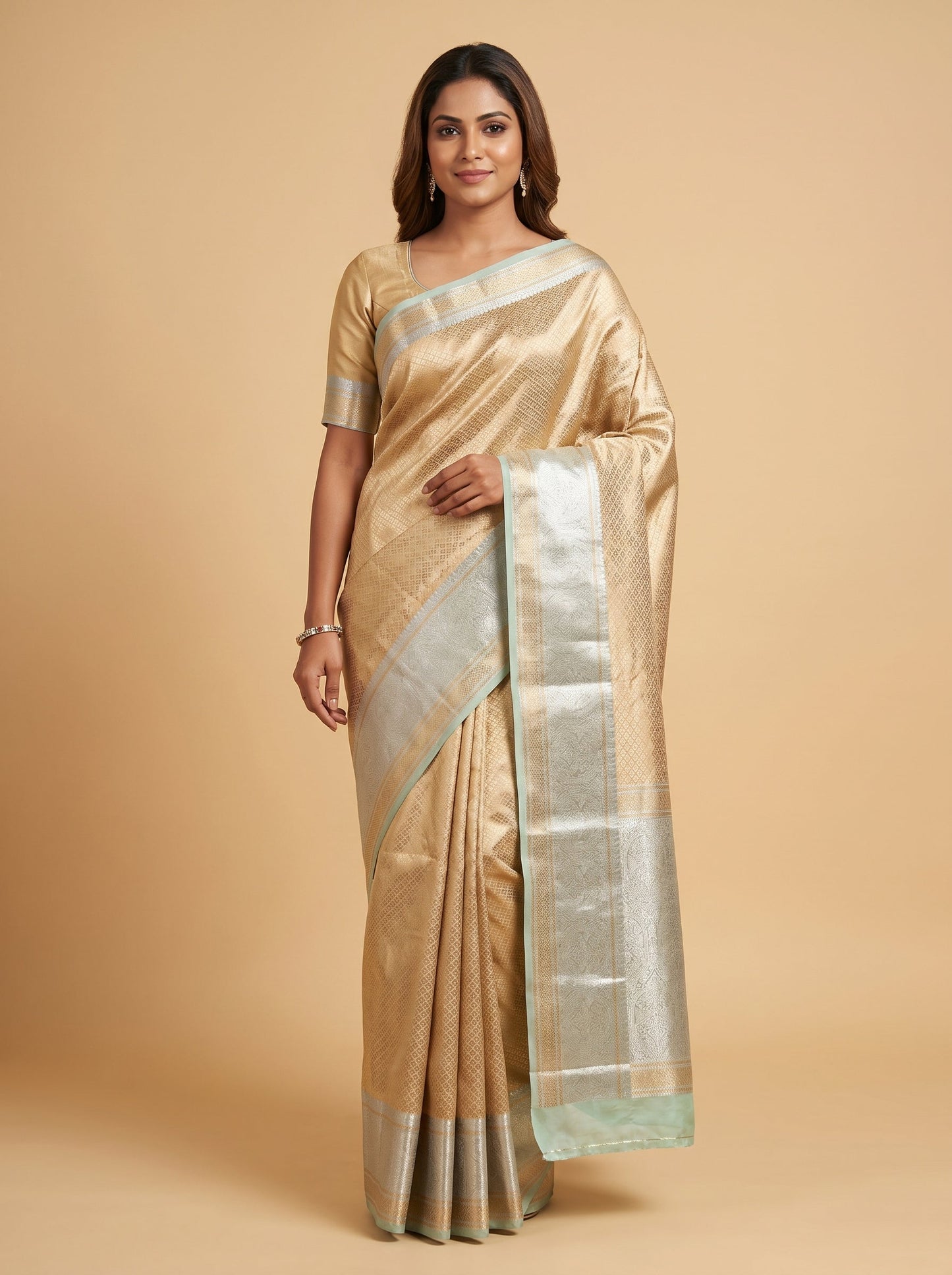 Sea Green Gentle Flow Handloom Saree
