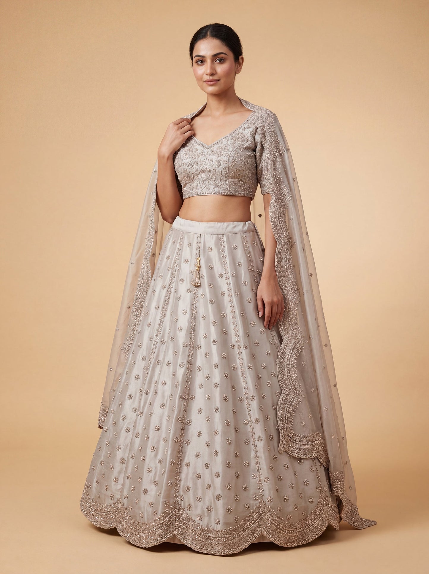 Sea Green Heritage Lehenga