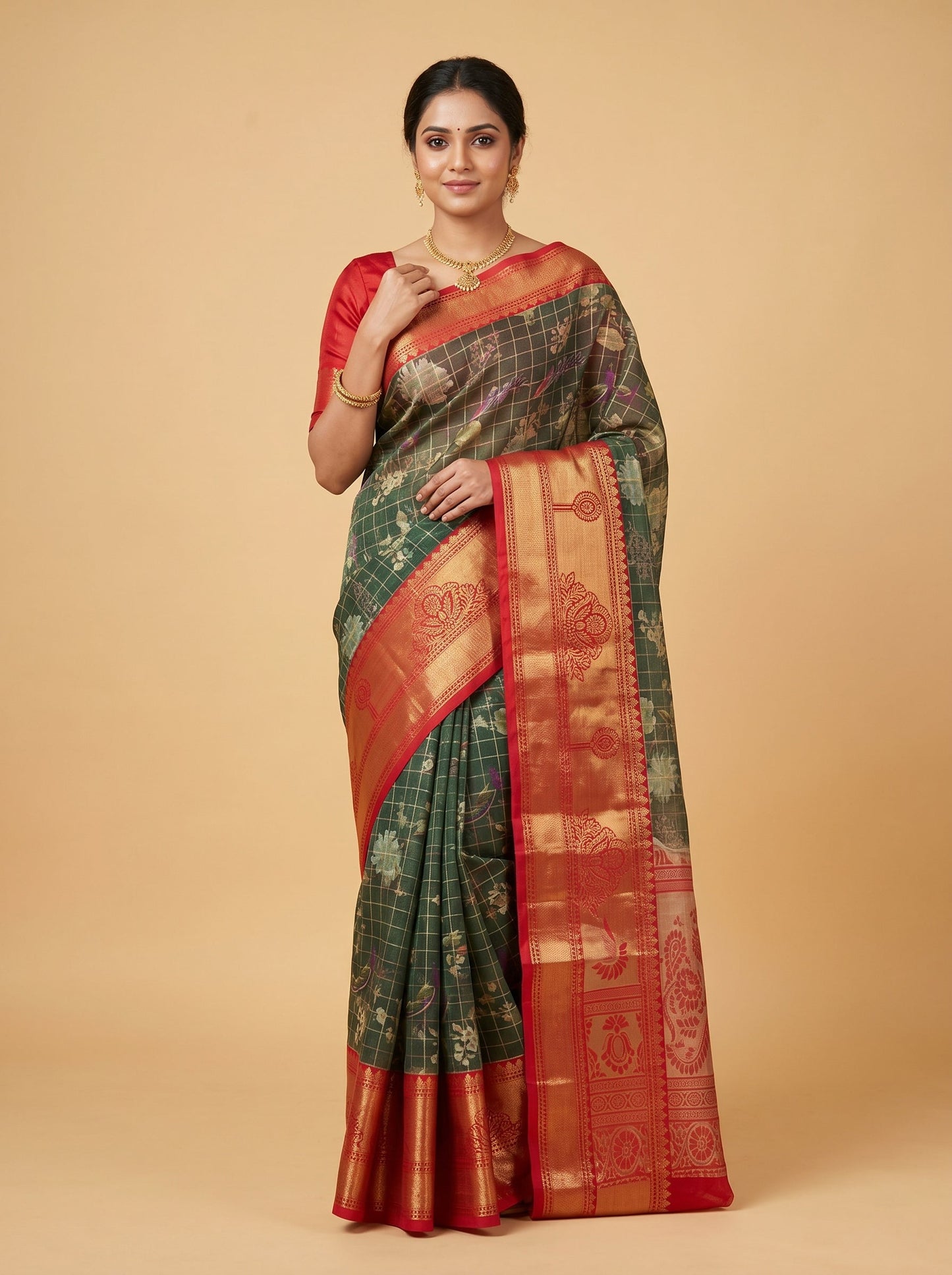 Sea Green Lagoon Weave Handloom Saree
