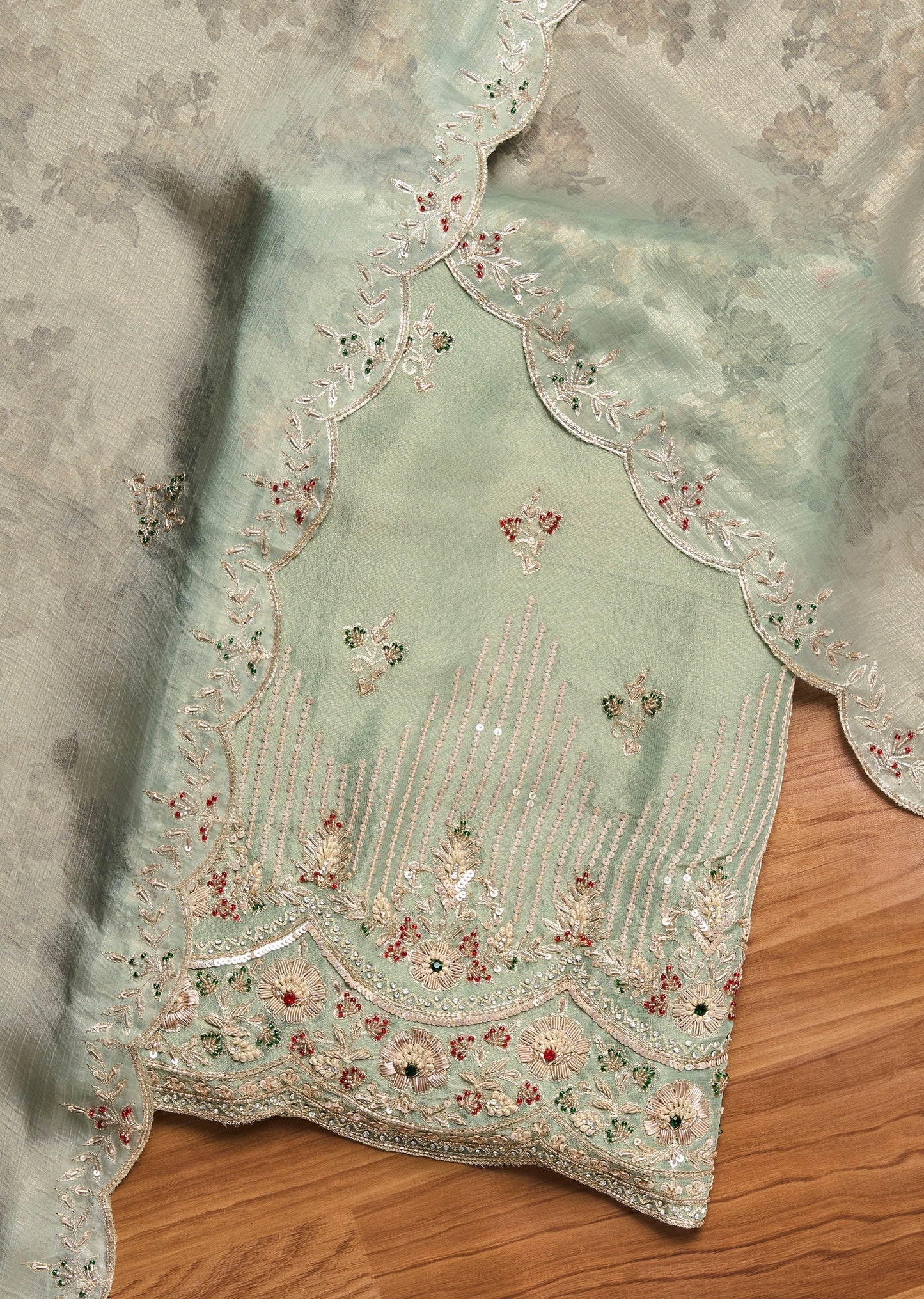 Sea Green Tissue Suit