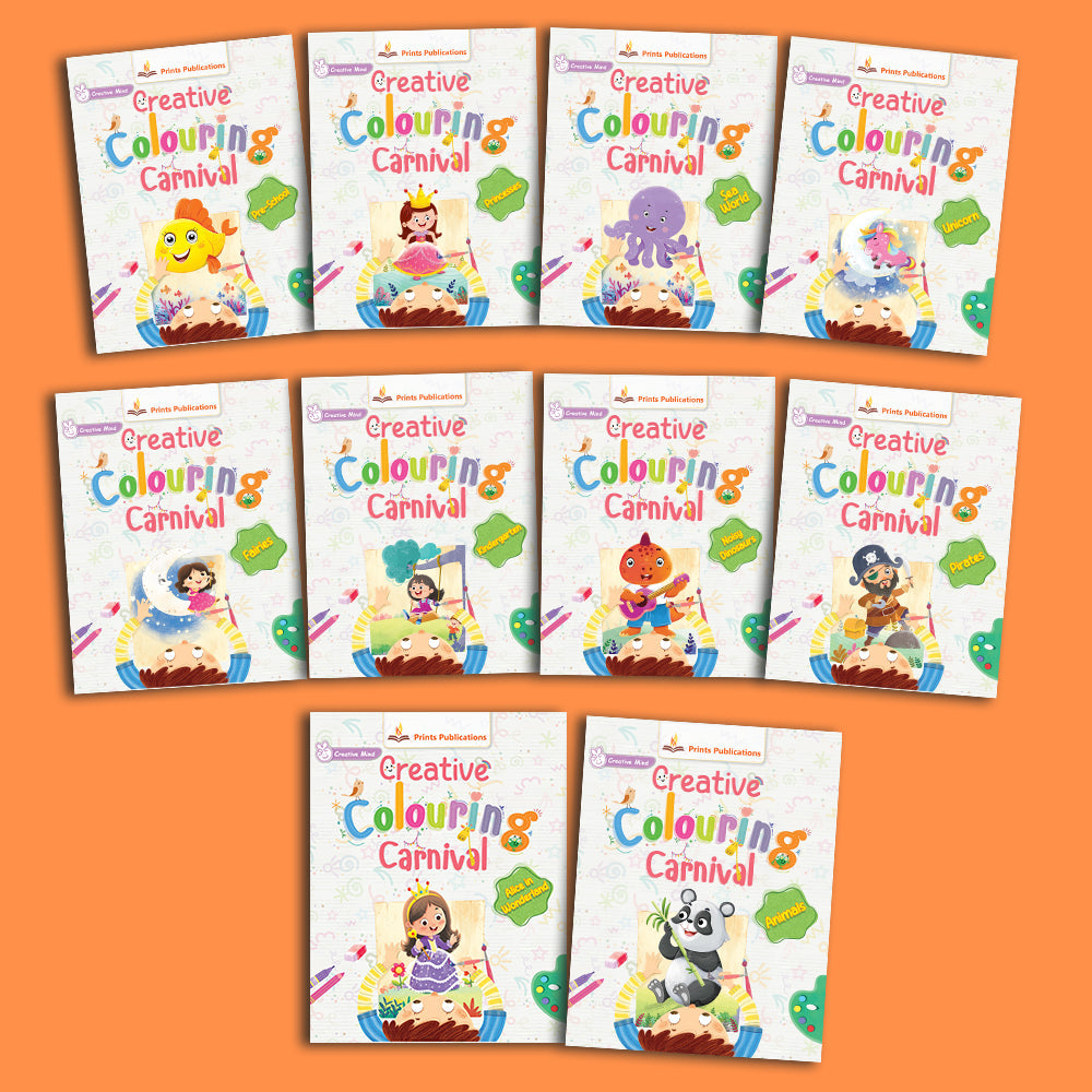 Animals Creative Colouring Carnival (10 Books Set) - Prints Publications Editorial Team