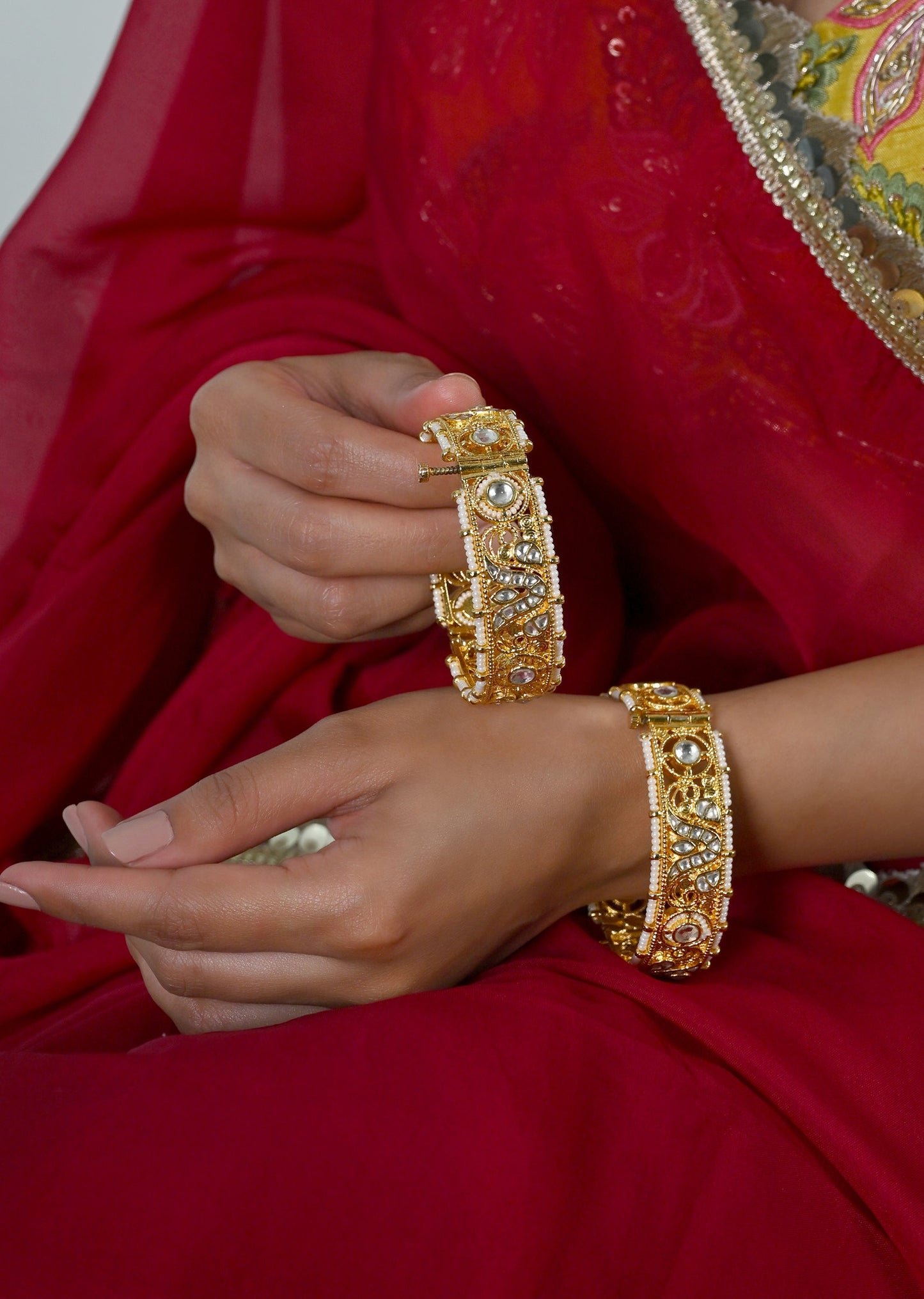 Multicolour Kundan Bangles