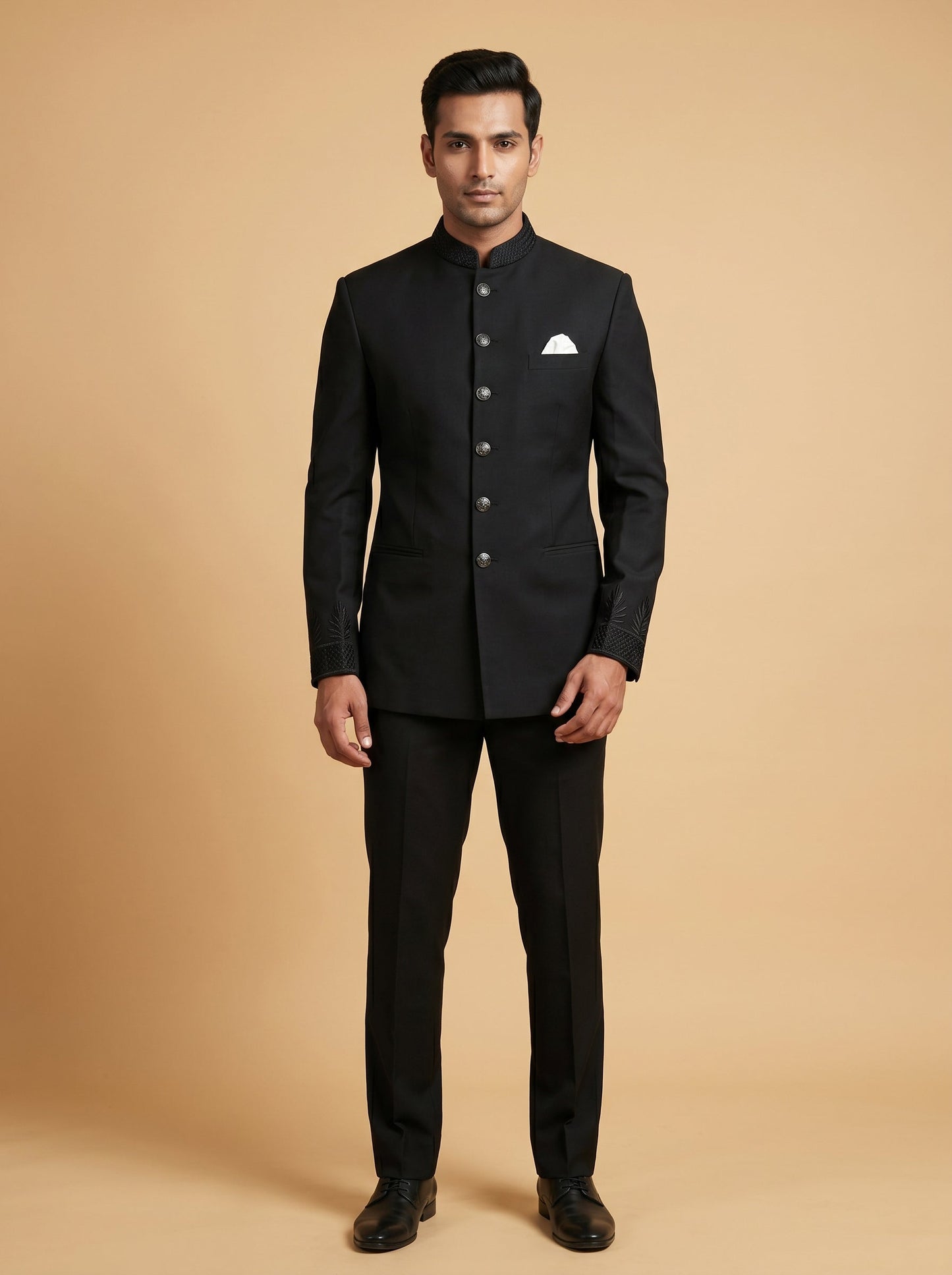 Sharp black Jodhpuri
