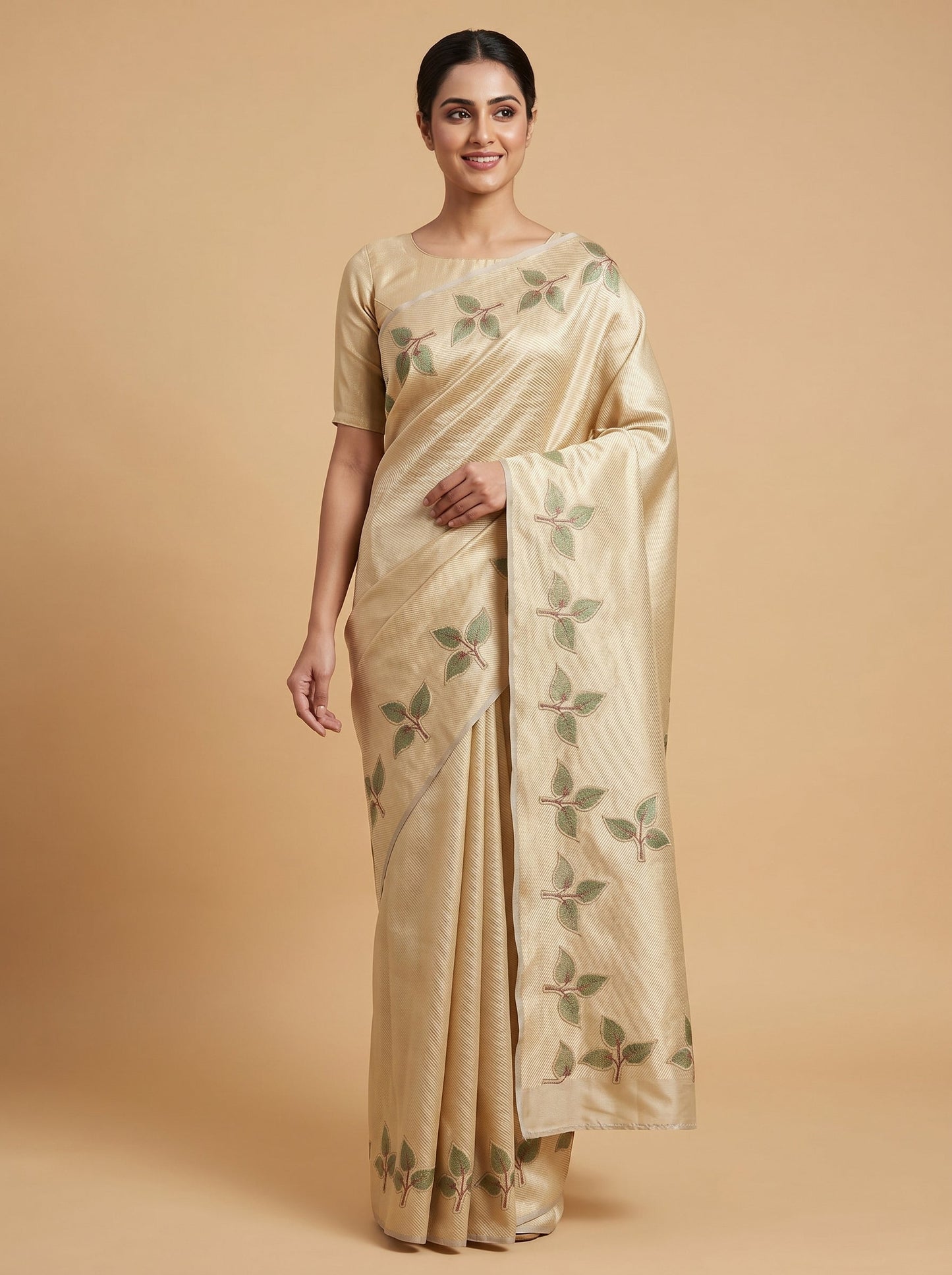 Silver Gleam Silver-Gold Handloom Saree