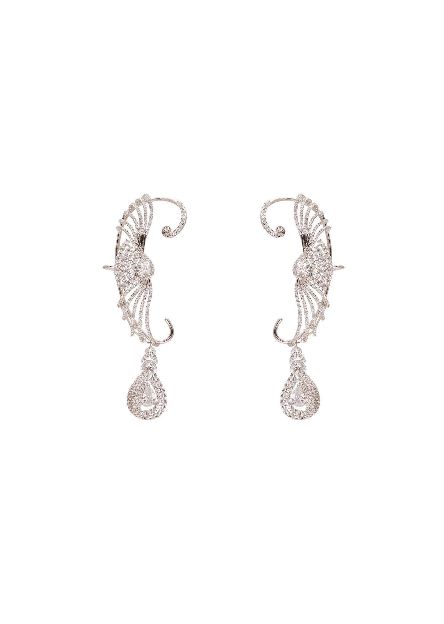 Silver Rhodium Ear Cuffs