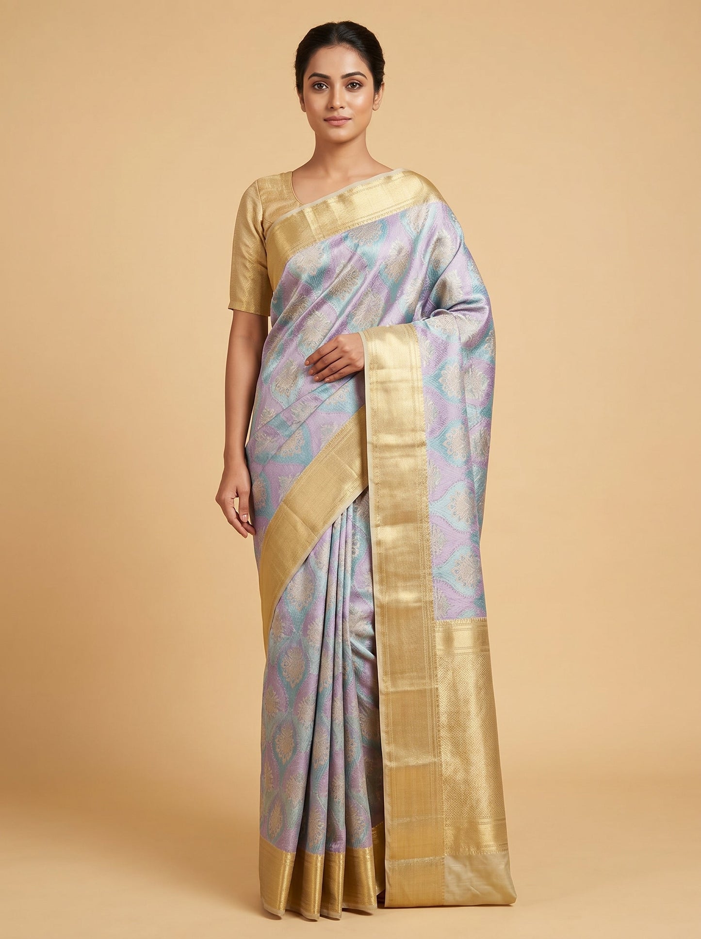 Silver Sparkle Handloom Saree