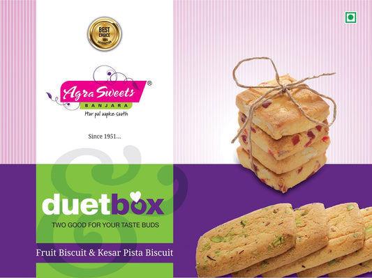 Agra Sweets Banjara Duet Box Fruit and Kesar Pista