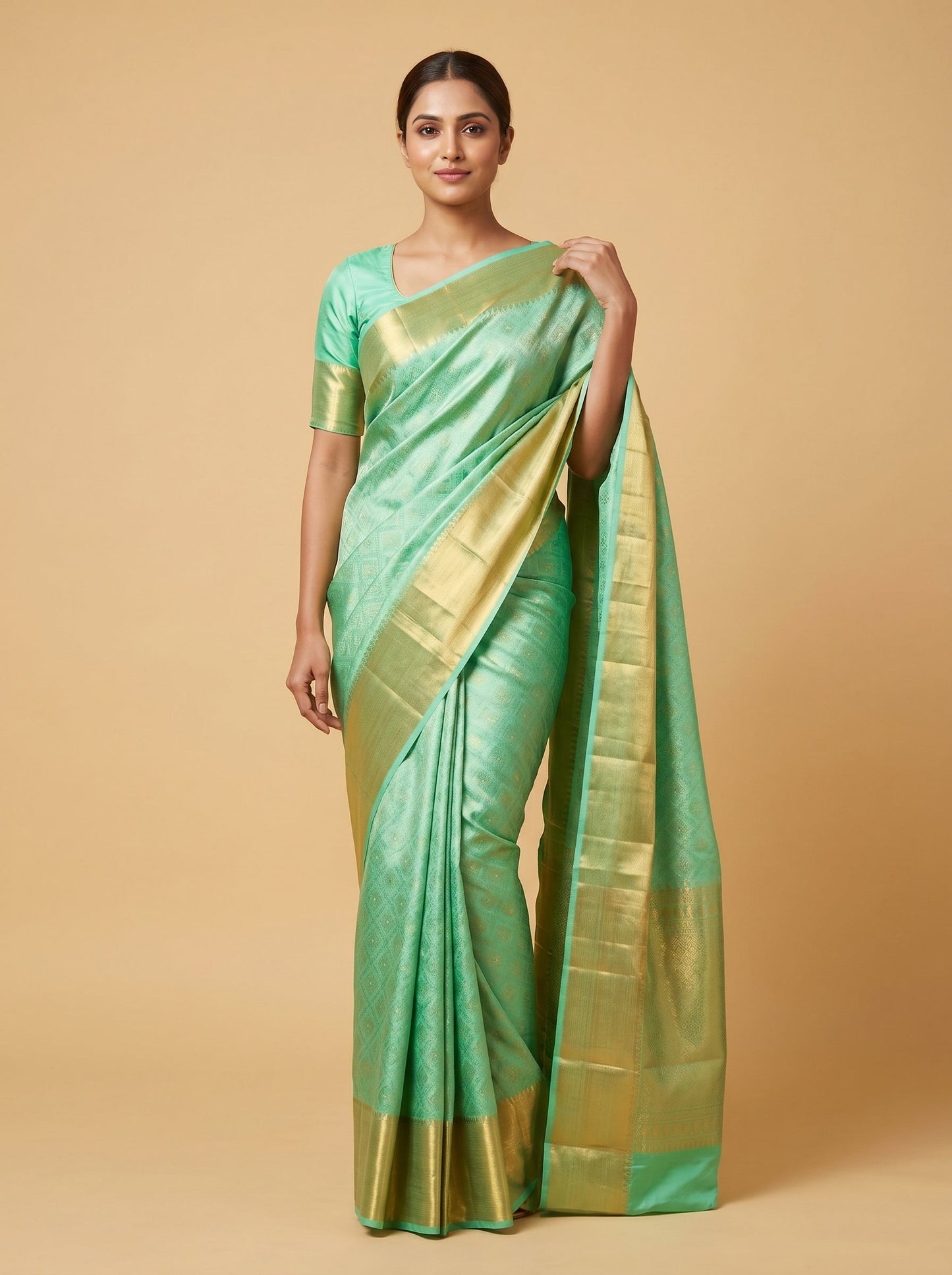 Sky Blue Horizon Weave Handloom Saree