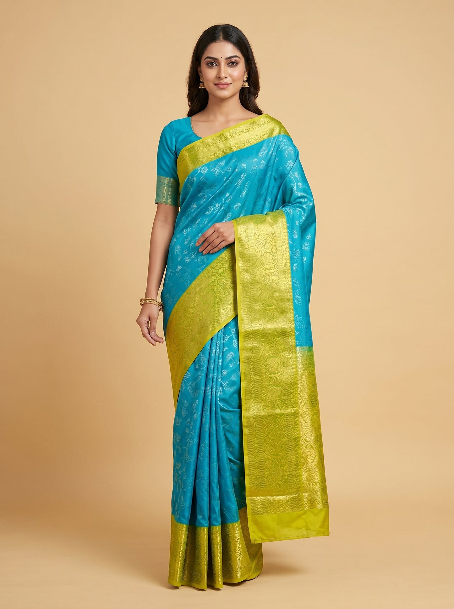 Sky Blue Radiance Handloom Saree