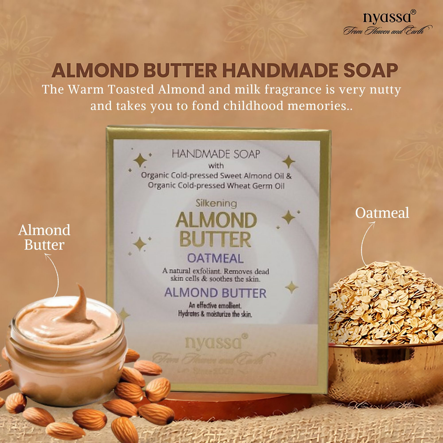 Nyassa Silkening Almond Butter Luxurious Handmade Soap
