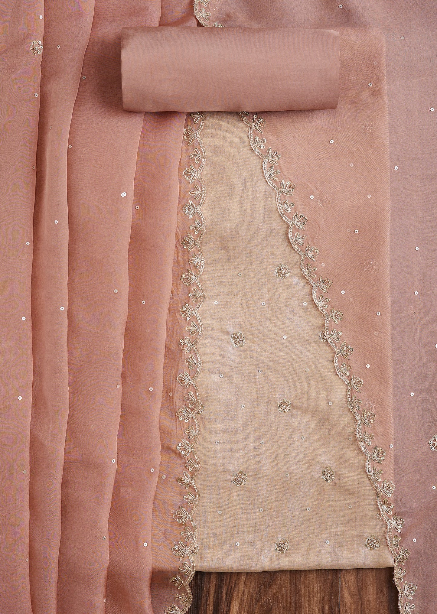 Soft Peach Tissue Suit Set