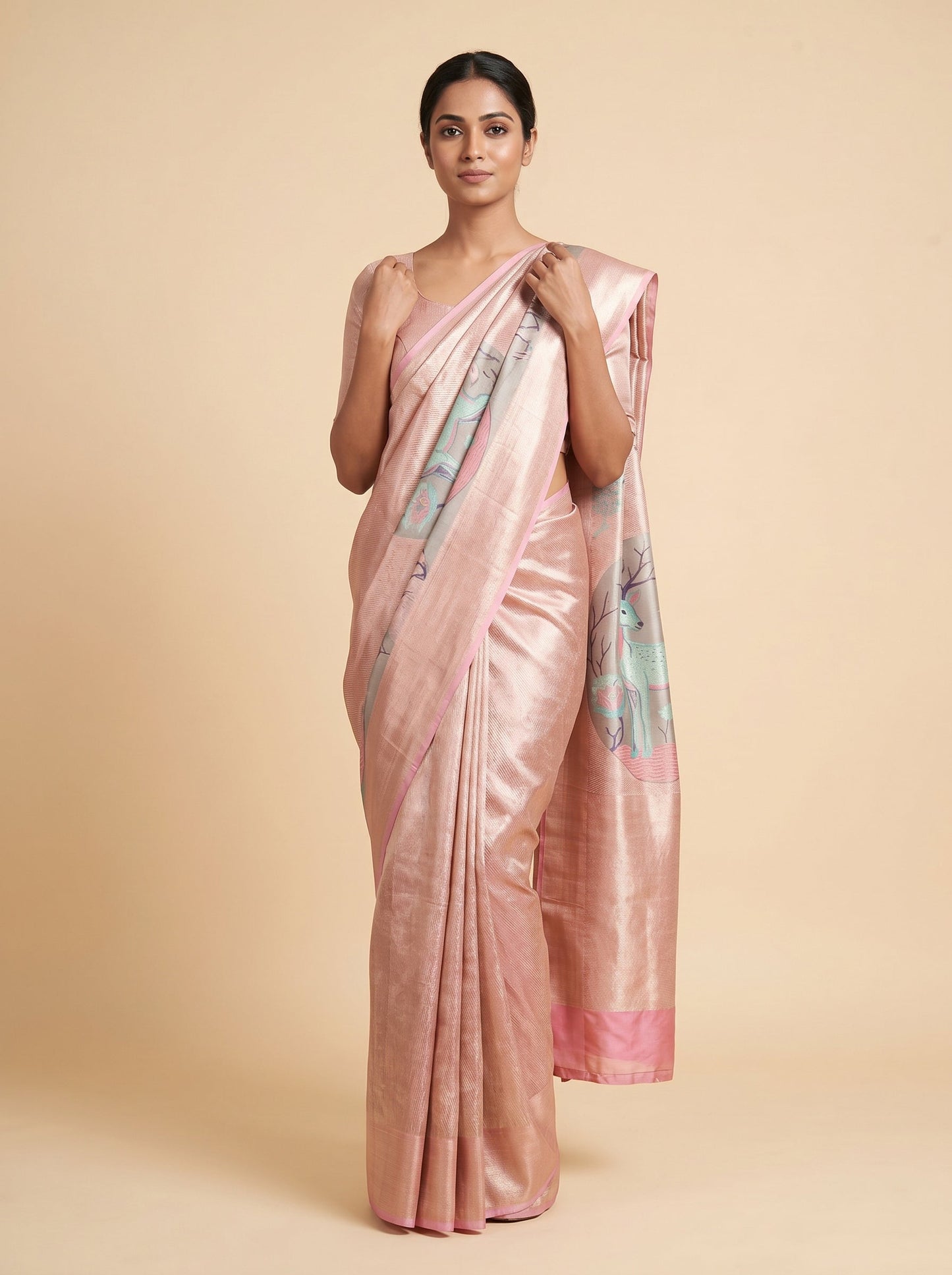 Soft Pink Dream Handloom Saree