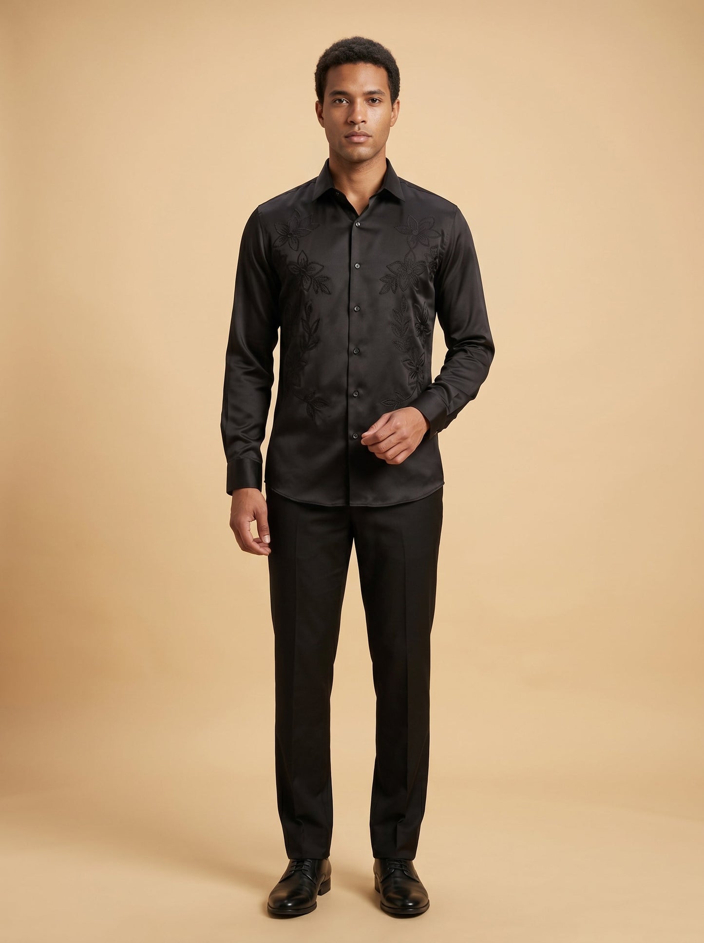Solid Black Party Shirt