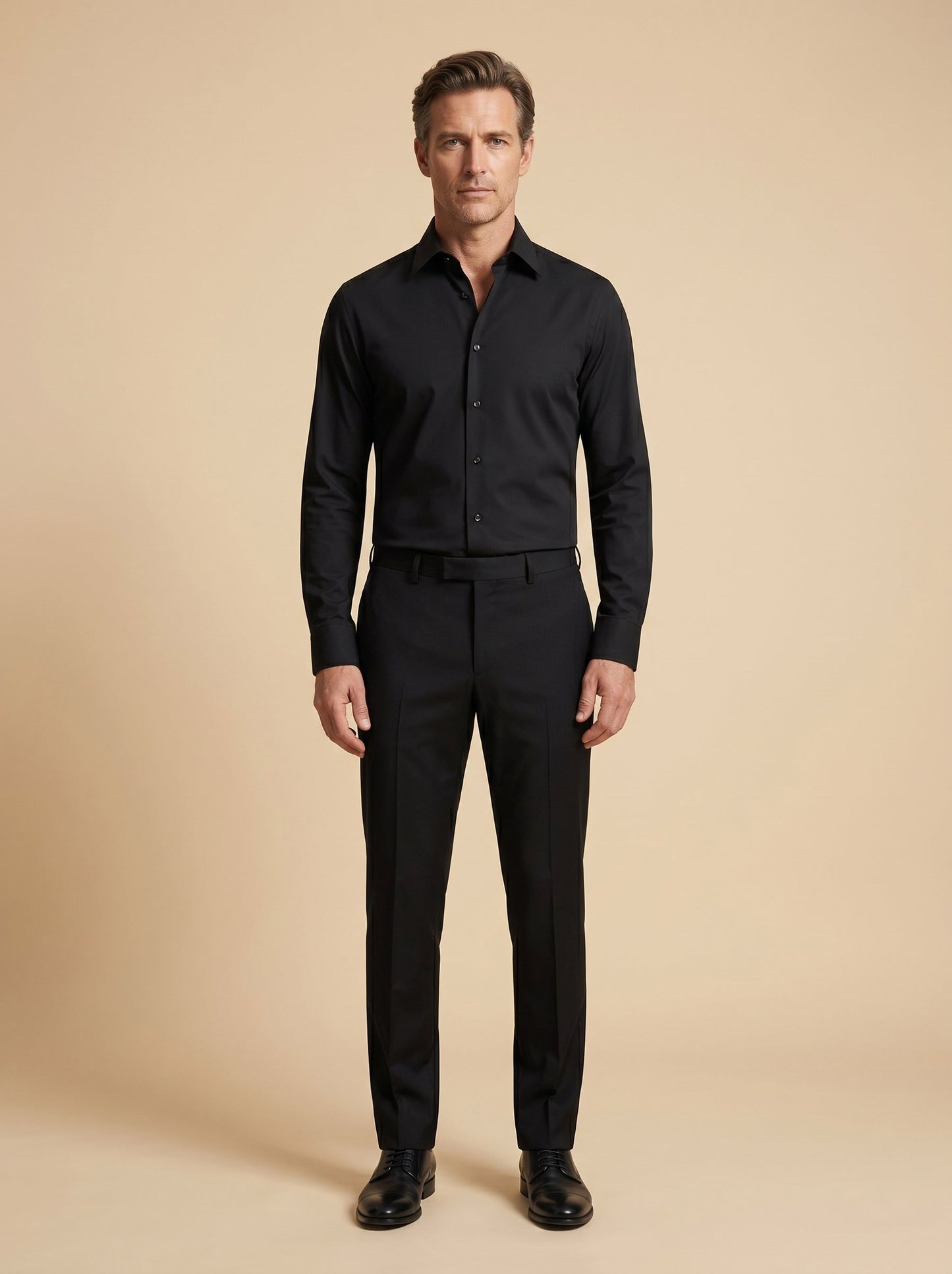 Solid Black Sleek Shirt
