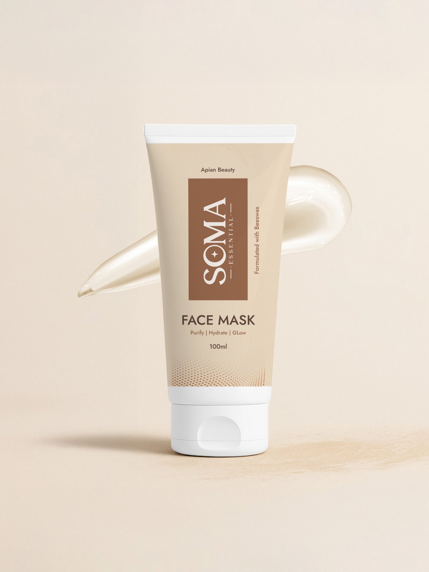 Soma Essential Apian Dtan Glow Mask, 2% Licorice And Beeswax