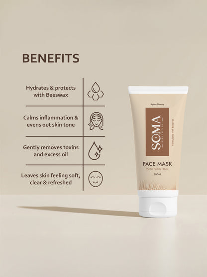 Soma Essential D-Tan Mask + Royal Jelly Vitamin C Serum + Day cream For Weekly Glow