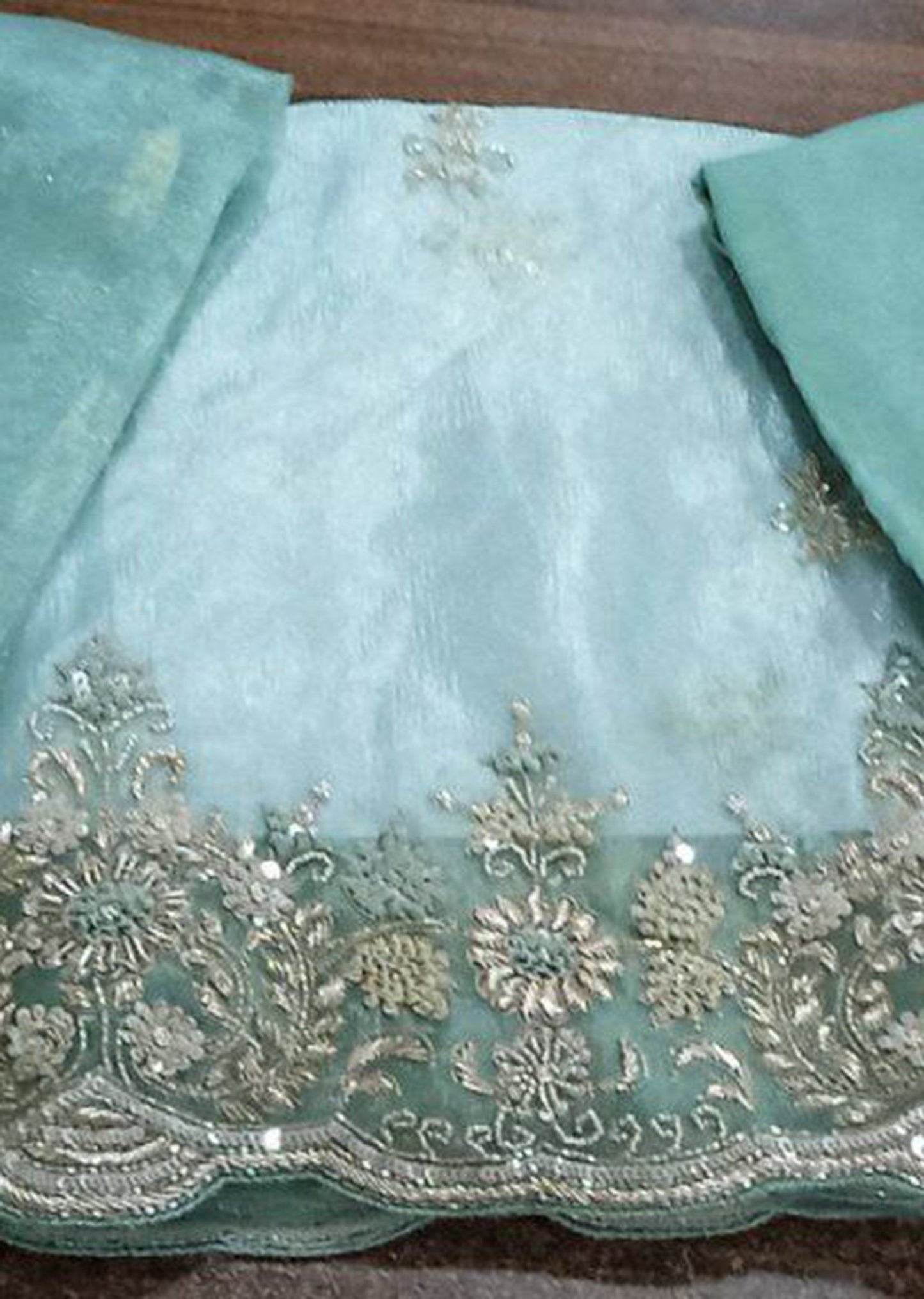 Spearmint Weave Allure Dress Material