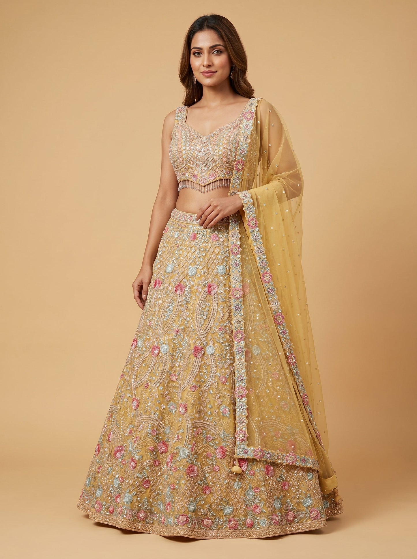 Sunlit Embroidery Lehenga