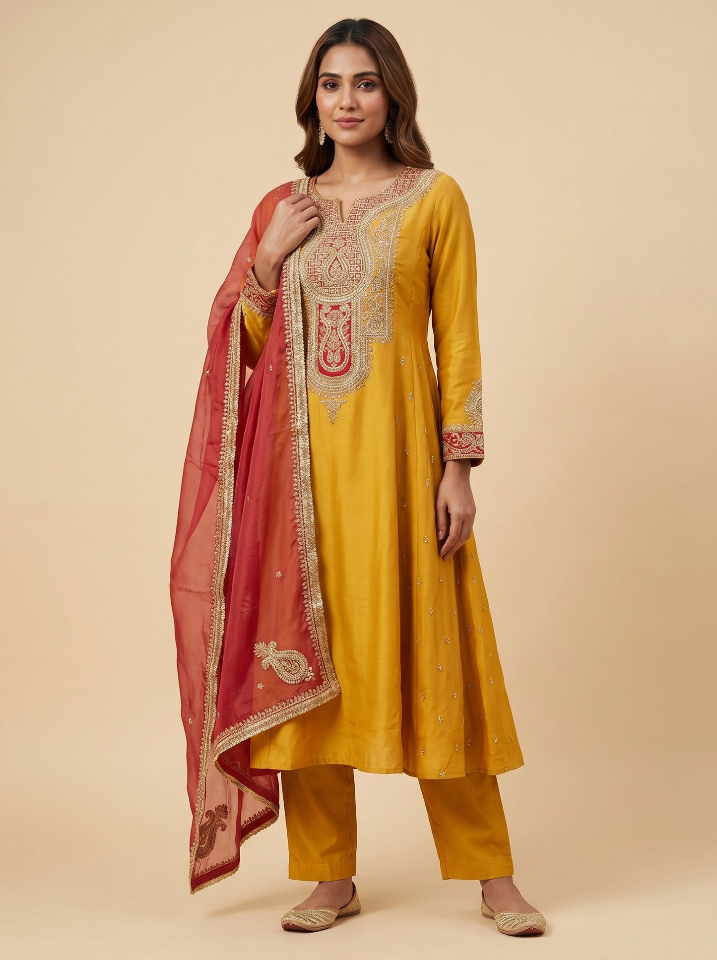 Sunlit Yellow Kurti Pant Set