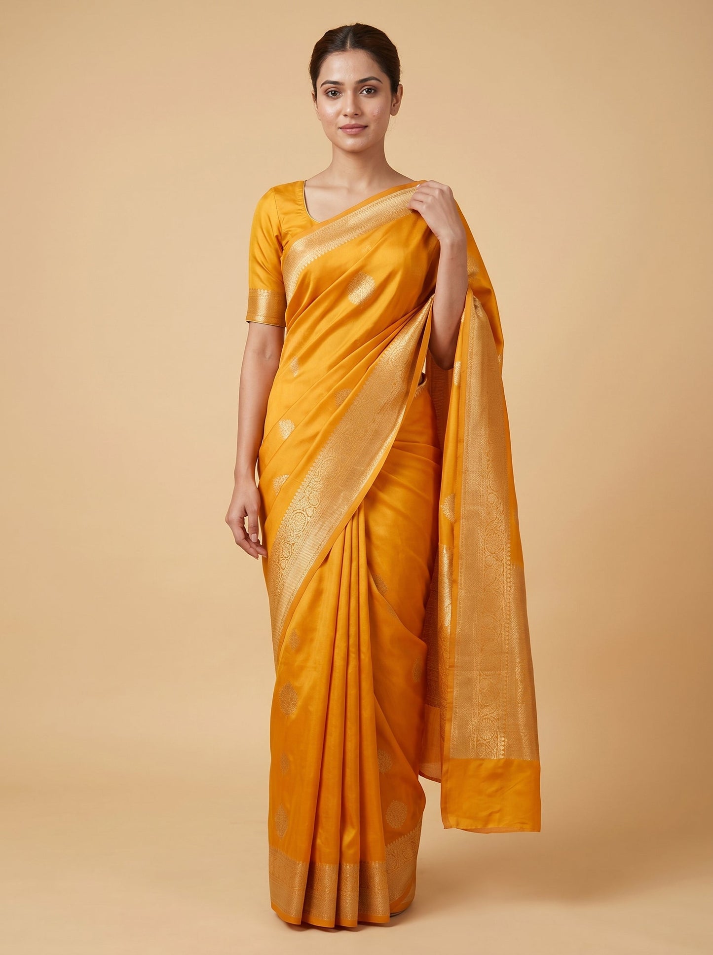 Sunshine Yellow Handloom Saree